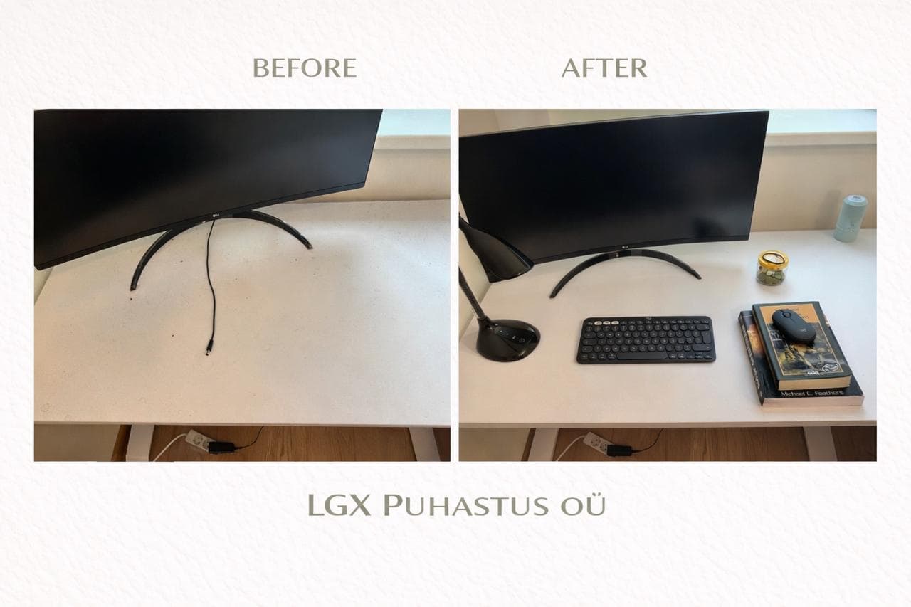 Kontori töölaud - Before and After